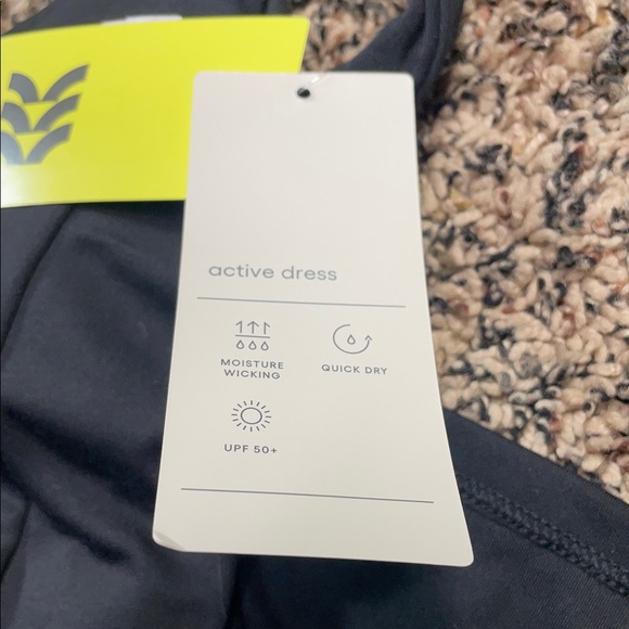 🆕 All in Motion Black Knit Slit Active Mini Dress Size Small | NWT - Picture 9 of 10